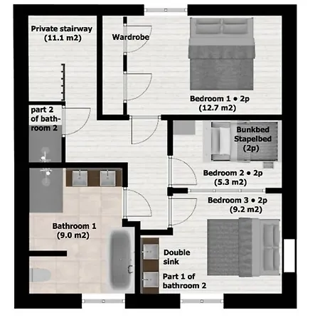 Apartment Authentic - 6p-maisonette
