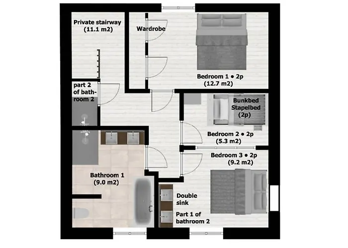 شقة Authentic - 6p-maisonette